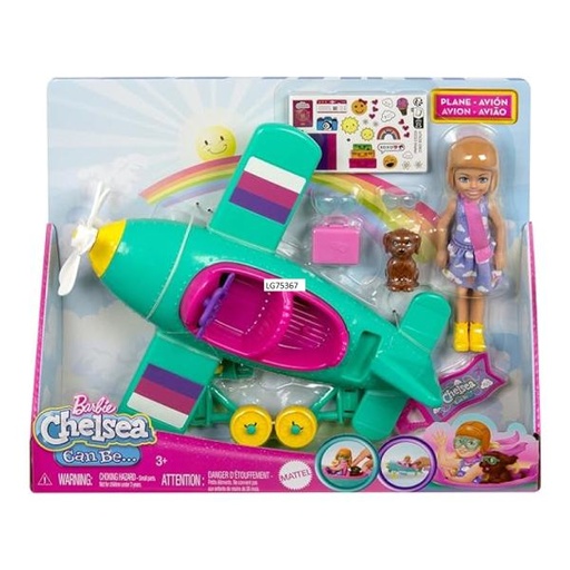 [MTHTK38] Muñeca Barbie Chelsea en Avion 3+