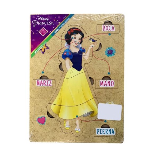 [FC94221] Rompecabezas de Madera Partes del Cuerpo Blanca Nieves Princesa Disney 3a+ (COD00741)