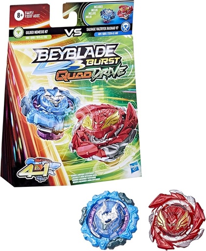 [HBF3337] Trompo Beyblade Burst QuadDrive Set/2 Surt/3 8a+