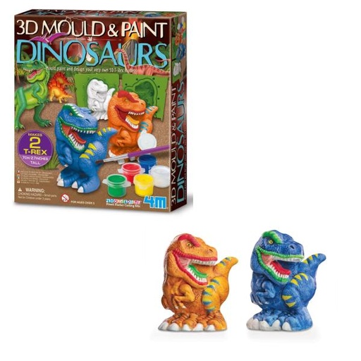 [4M4777] Dinosaurios TRex 3D Moldea y Pinta 5a+