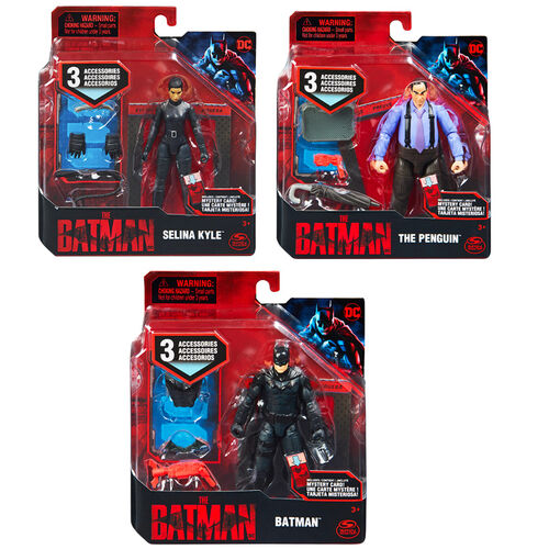 [BT6060654] Figura The Batman 3 Accesorios y 1 Tarjeta Misteriosa Blister 3a+ /Se venden por Separado / Surtido de 3