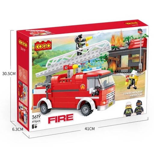 [CO3619] Bloques de Construcción Bomberos 411pzs