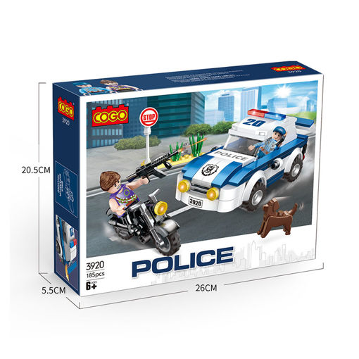 [CO3920] Carro de Policìa Armable 185 pzs 6a+