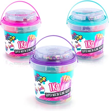 [CTSSC148] Balde de Super Slime de 1 kilo con Chispas (Surtido de 3) 6a+ ( Se venden por separado)