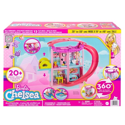 [MTHCK77] Barbie Casa de Muñecas Chelsea 20pzs+ 360° 3a+
