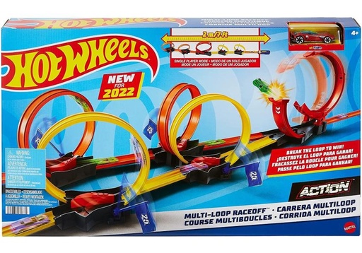 [MTHDR83] Hot Wheels Action Pista Carrera Multiloop 4a+