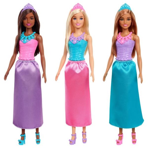 [MTHGR00] Barbie Princesa Muñeca Básica 3a+ / Surtido de 3 ( Se venden por separado )