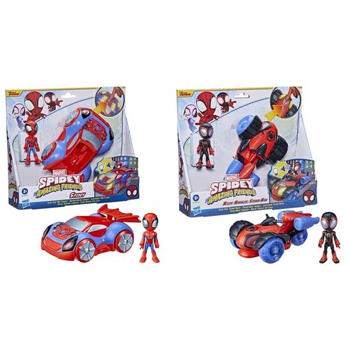 [HBF4252] Vehiculos con Figuras.Luces y Sonidos Spidey and Amazing Friends ( Se venden por Separado Surtido de 2) 3a+