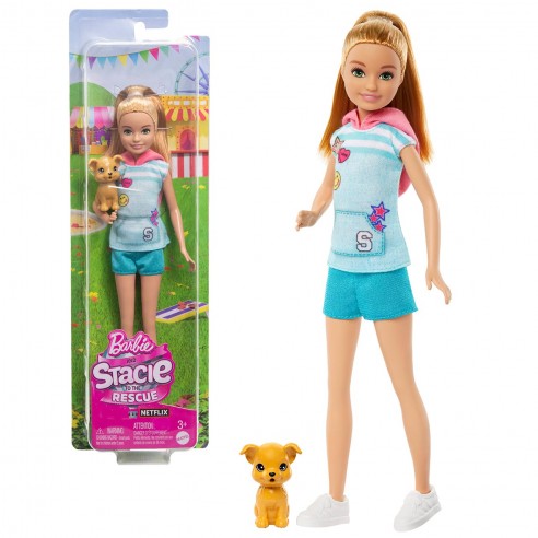 [MTHRM05] Muñeca Barbie  Stacie al Rescate con Mascota 3a+
