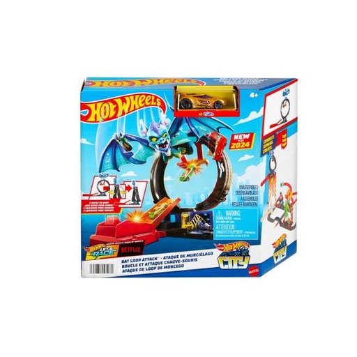 [MTHTN78] Hot Wheels Pista Ataque de Murciélago 4a+