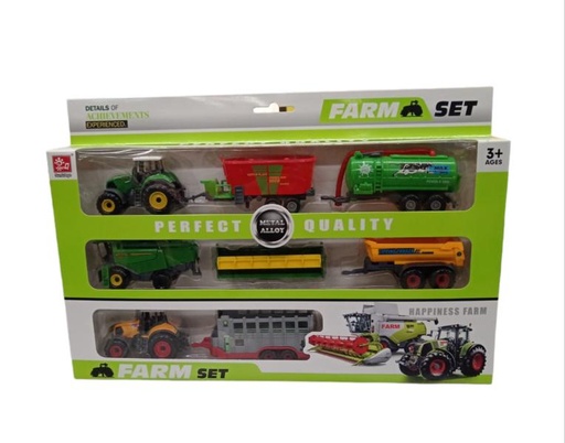 [WWSQ902223BCK] Vehiculos de Granja Set/3 6Pzs 3a+ (450775)