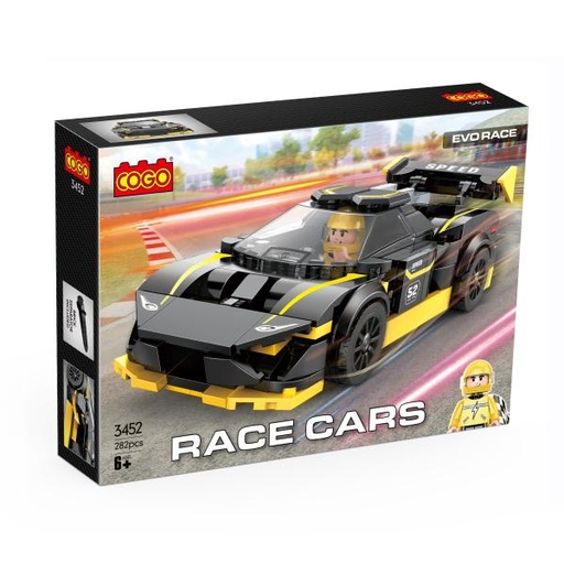 [CO3452] Cogo - Autos de Carreras 282Pzs 6a+