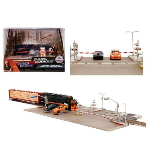 [JA34915] Escena Nano Rapidos y Furiosos Carrera Final con 2 Mini Vehiculos 6a+