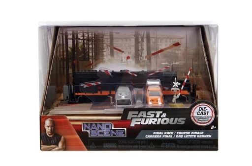 [JA34915] Escena Nano Rapidos y Furiosos Carrera Final con 2 Mini Vehiculos 6a+