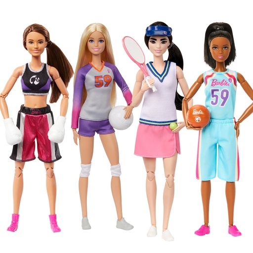 [MTHKT71] Muñeca Barbie Deportistas 3a+ / Surtido 4 -  Se venden por separado