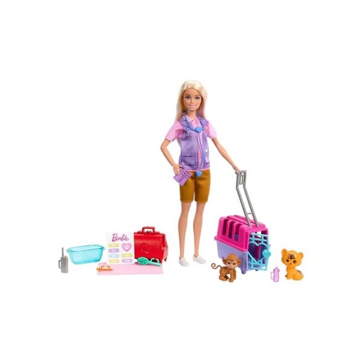 [MTHRG50] Muñeca Barbie Rescate Animales de la selva 3a+