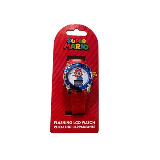 [BTGSM4222] Reloj Super Mario Led Rojo C/ Luz Parpadeante