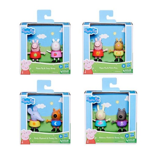 [HBF6413] Figuras Peppa Pig Set/2 Displ/8 Surt/4 3a+