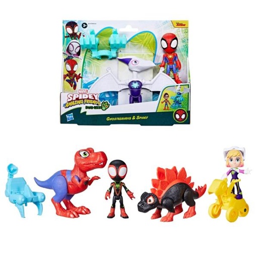 [HBF9482] Figuras Marvel Spidey and the Amazing Friends Dino Webs Surt/3 3a+