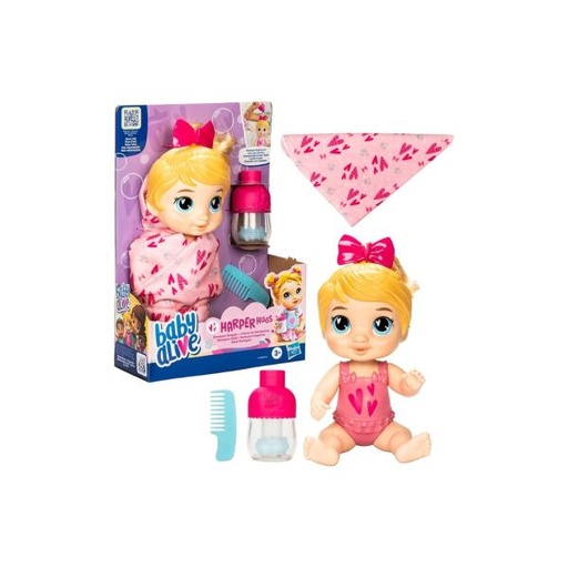 [HBF9119] Muñeca Baby Alive Burbujas Relajantes 3a+ Harper Hugs