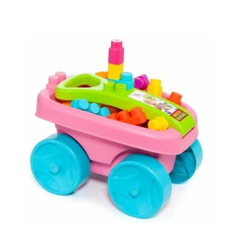 [ML23461] Vagon con Bloques Rosado 20Pzs 1a+