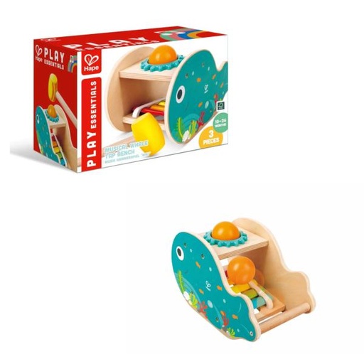 [HIE0491] Juguete Ballena de Madera 3Pzs 10-36m