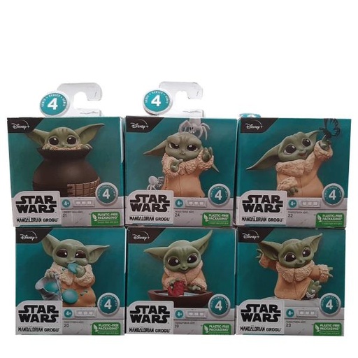 [HBF5854] Mini Figura Star Wars Mandalorian Grogu Collection Surtido de 6 4a+