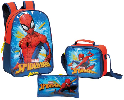 [CA959084] Salveque Grande Spider-Man con Lonchera y Cartuchera.