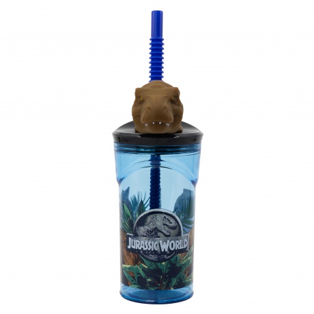 [SR14666] Vaso con Pajilla Jurassic World 360ml