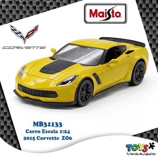 [MB31133] Carro 1:24 2015 Corvette ZO6 Amarillo 3a+