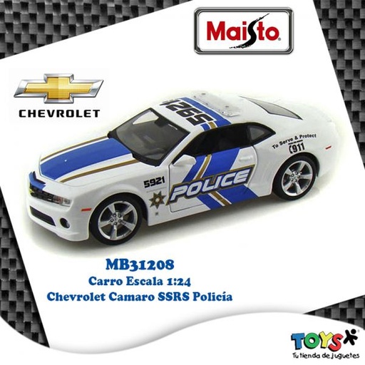 [MB31208] Carro 1:24 Chevrolet® Camaro® SSRS Policía 3a+