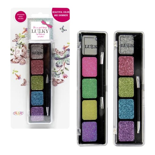 [AAT15393] Sombras para Ojos Escarchadas LilaLimónMentaRosado 3a+