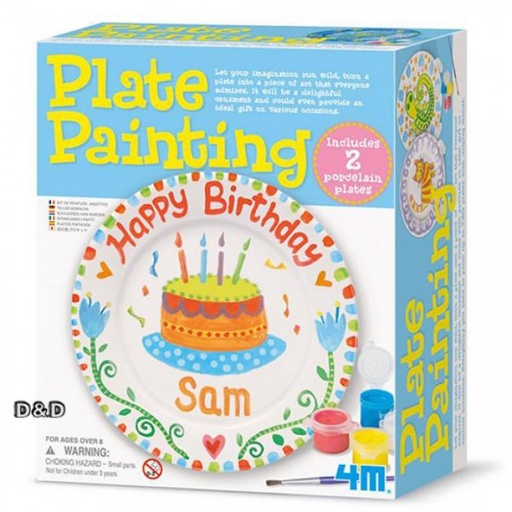 [4M4542] Pinta Tú Plato de Porcelana 2unid 8A+