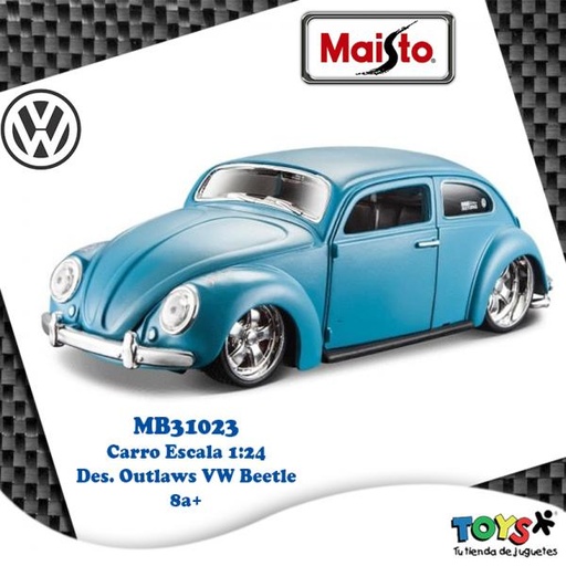 [MB31023] Carro1:24 Design Outlaws Volkswagen Beetle 8a+