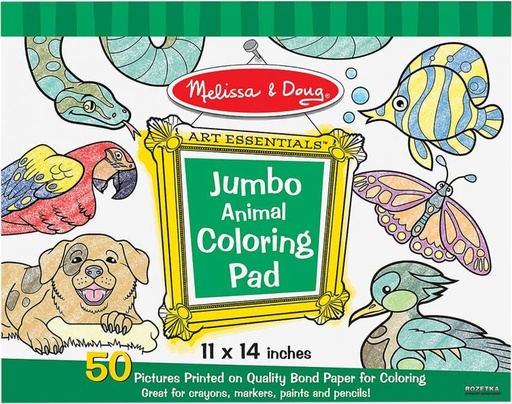 [MD14200] Block Gigante Animales para Colorear 3a+