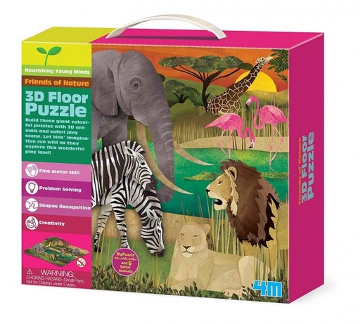 [4M4679] Rompecabezas 3D Animales de la Safari 4a+