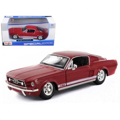 [MB31260] Carro Ford Mustang GT Rojo1967 Esc:1:24 3a+ (001027)