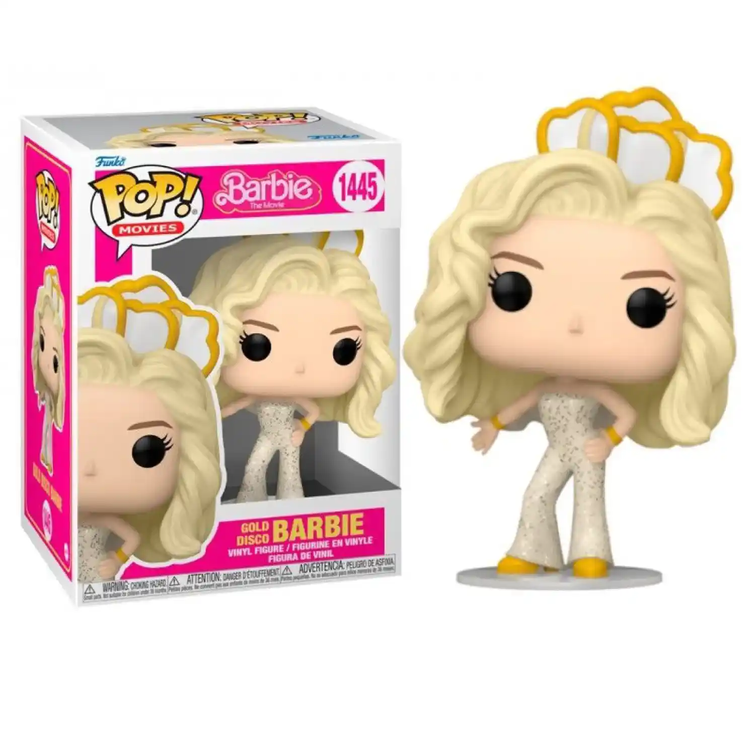 [FK72635] Figura Funko Pop! The Movie Barbie (1445) Gold Disco Barbie 3a+