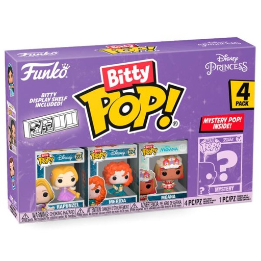[FK73030] Set/4 Figuritas Funko Bitty Pop! Disney Princesas 3a+