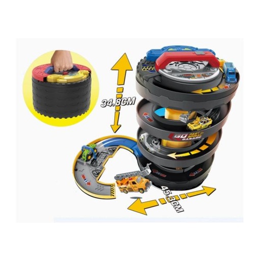 [WWSK571GA] Pista Portátil en Forma de Espiral c/ Carros de Construcción  3a+ (448000)