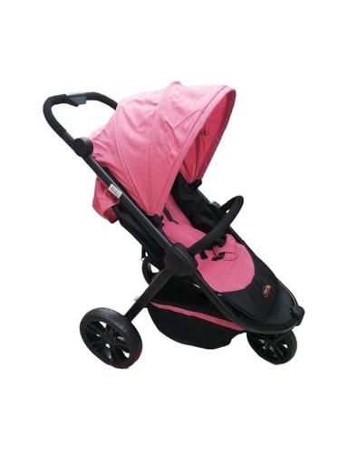 [FDAHN009RN] Baby Basics Coche de Tres Ruedas para Bebé Rosado con Negro 15KG Max