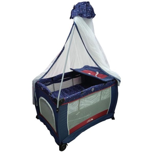 [AC211029310] Baby Basics Encierro Space Cambiador conToldo Azul color Rojo Con Estrellas 0m+