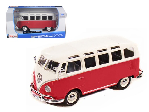 [MB31956] Carro Volkswagen Van "Samba" Rojo Esc:1:25 3a+(319566)