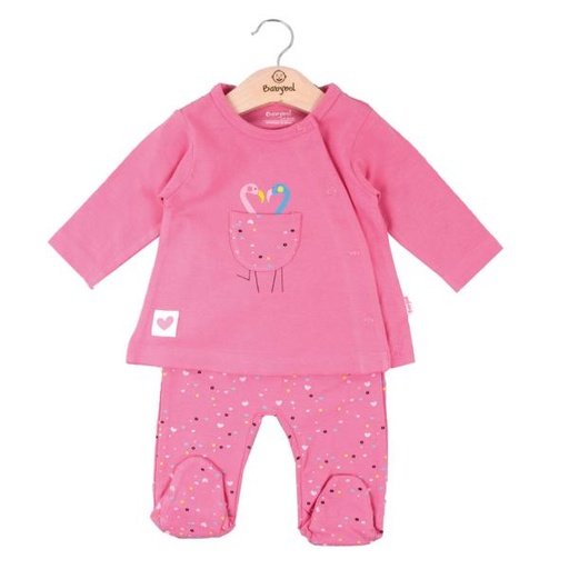 [BBL1300036M] Pijama en Caja de Flamingos Rosado 6m (607972)
