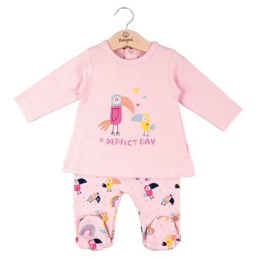 [BBL1300056M] Conjunto de 2 Piezas en Caja Color Rosado Niña 6m (608030)