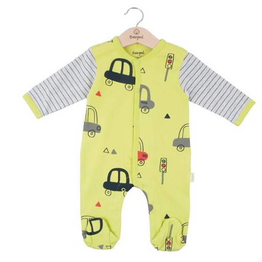 [BBL1300579M] Pijama Manga Larga en Caja de Carritos Verde 9m (609143)