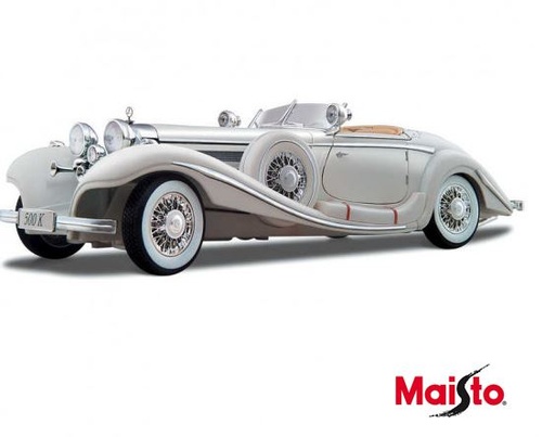 [MB36055] Carro 1:18 1936 MercedesBenz 500 K Typ Specialroadster Blanco 3a+