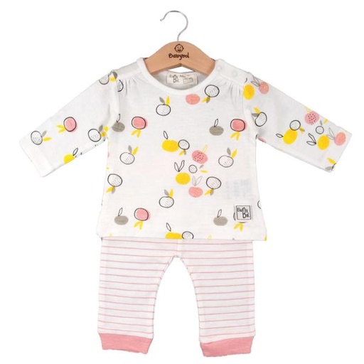 [BBL1308036M] Conjunto de 2 Piezas Manga Larga de Naranjas Color Rosa Palo 6m (612594)