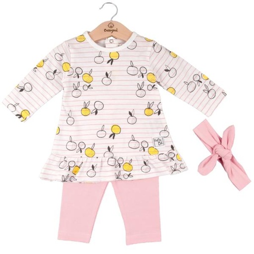 [BBL1309066M] Conjunto de 2 Piezas + Cinta Manga Larga de Naranjas de Color Rosa palo 6m (616387)