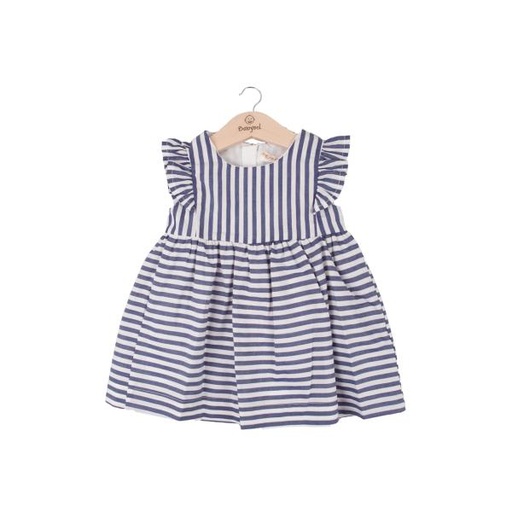 [BBL1316273M] Vestido de Rayas Azul Marino C/ Blanco 3m (629158)